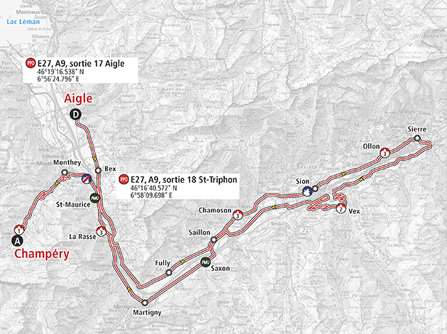 Romandie Tour map stgae 1